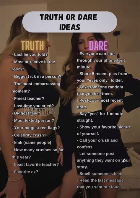 truth or dare stuff